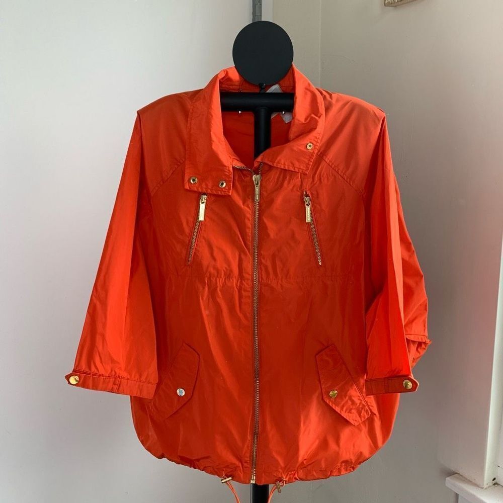 Michael KORS orange windbreaker jacket sz xs womens